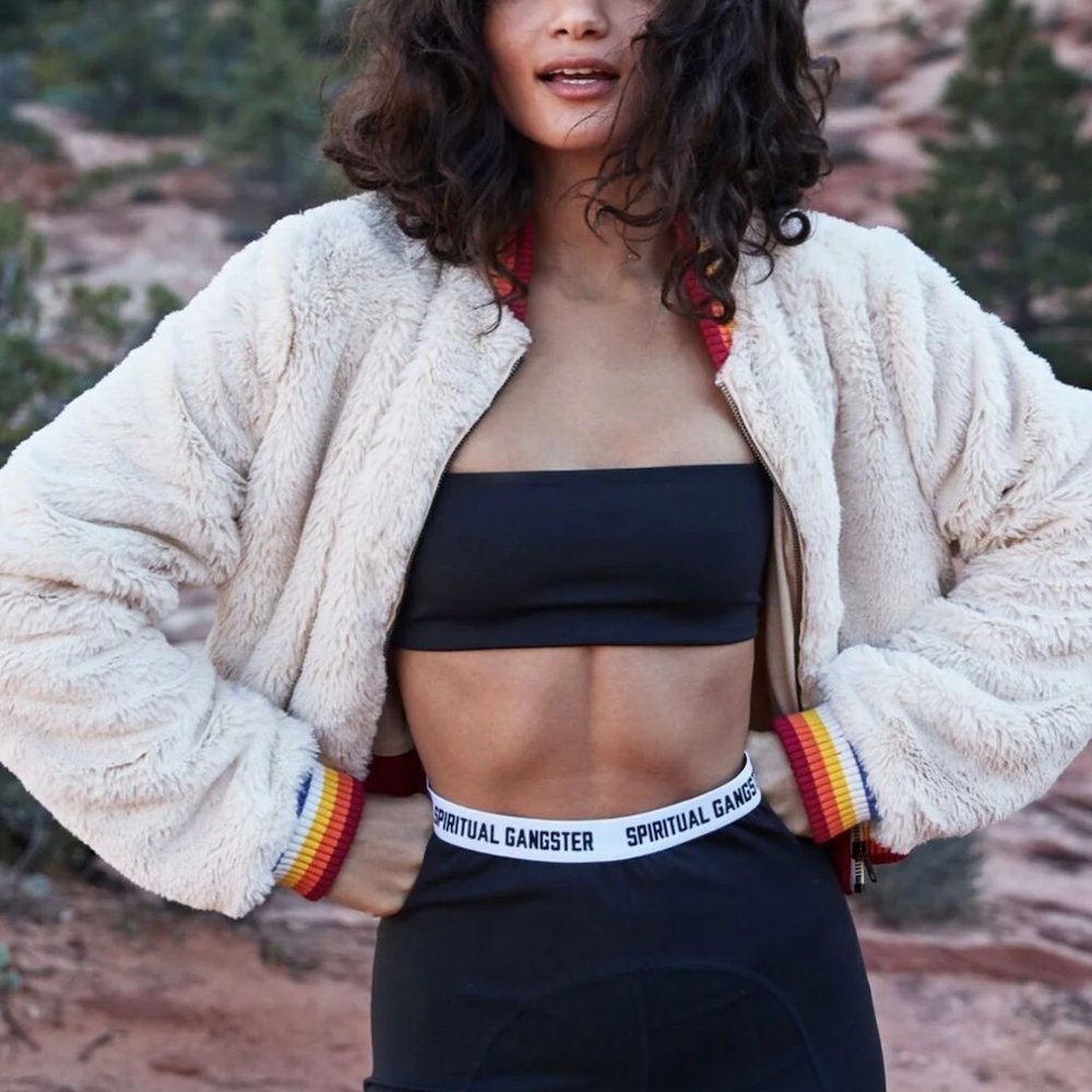 Spiritual Gangster Furry Bomber Jacket